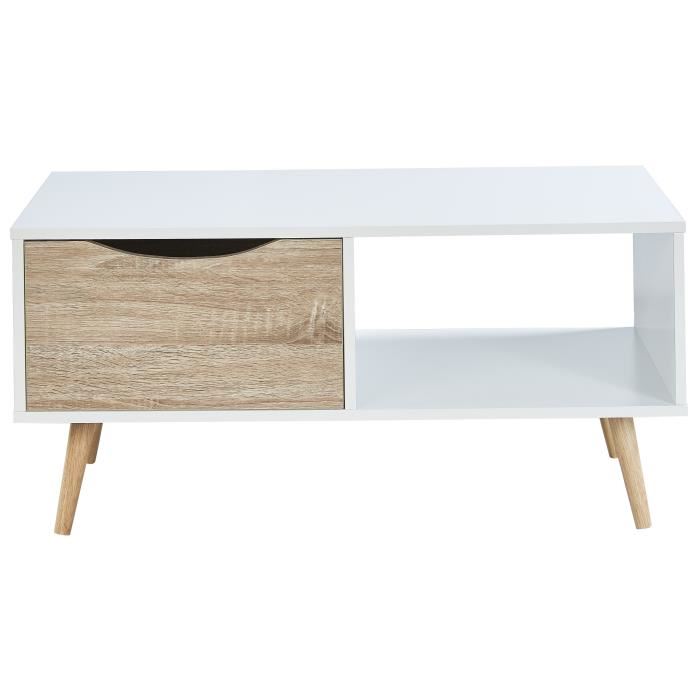 Table basse scandinave chene