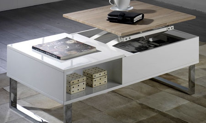 Table basse à plateau relevable groupon