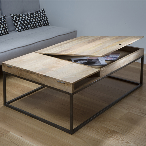 Table basse pas cher bois et metal