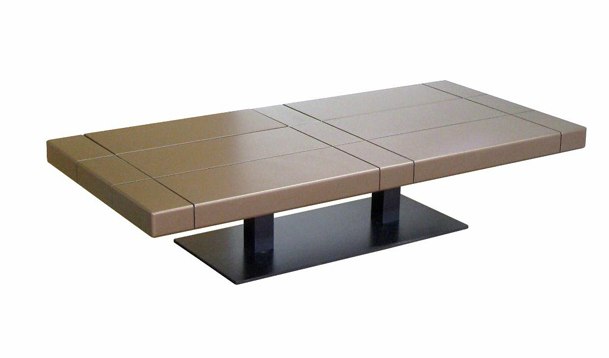 Table basse design roulette
