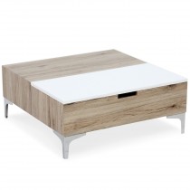 Table basse relevable bois extensible