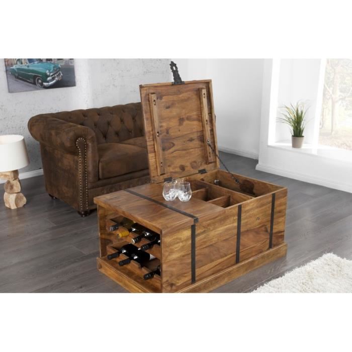 Table basse bois exterieure
