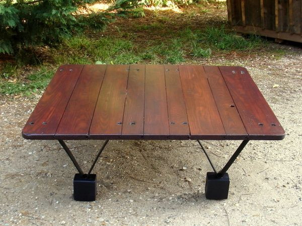 Table basse metal et bois pinterest