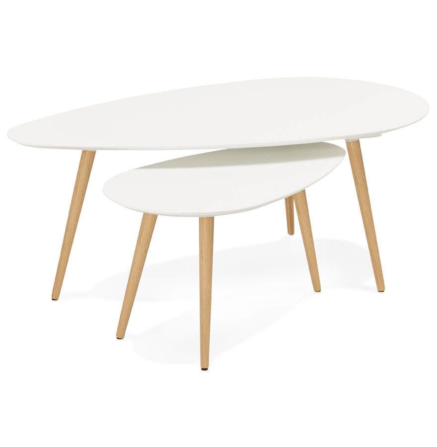 Table basse scandinave blanche