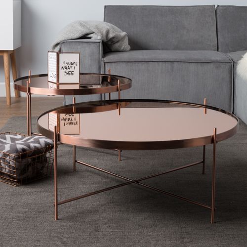 Table basse cuivre