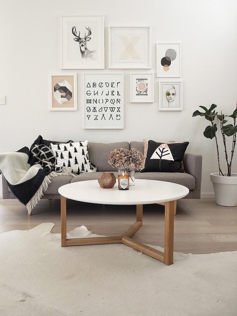 Table basse scandinave plateau blanc