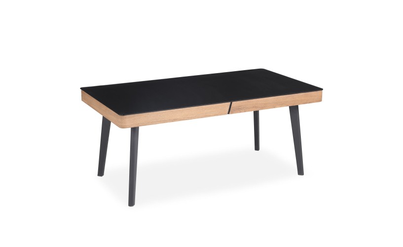 Silva table basse en verre noir