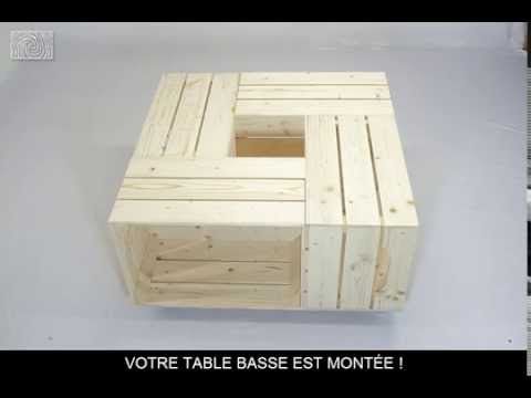 Fabriquer table basse cagette bois