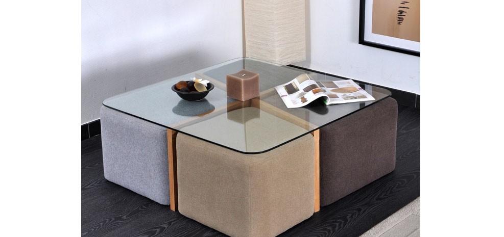 Achat table basse avec pouf