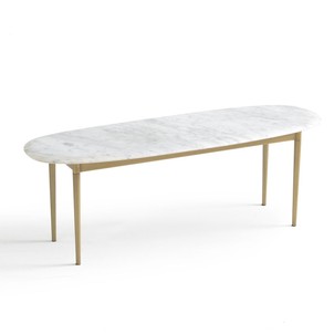 Table basse marbre laiton