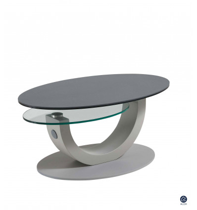 Table basse bois plateau pivotant