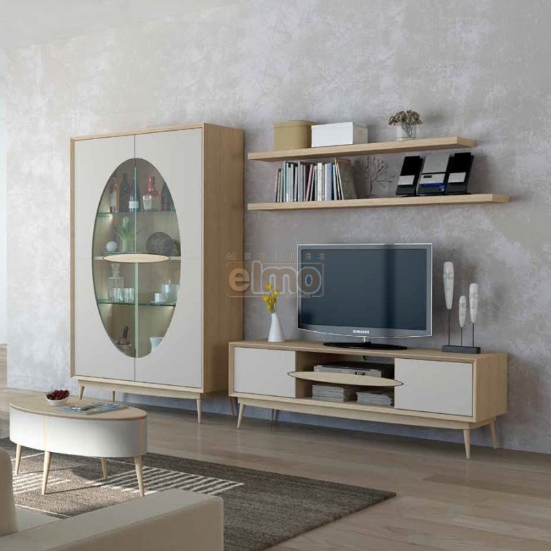 Ensemble table basse meuble tv scandinave