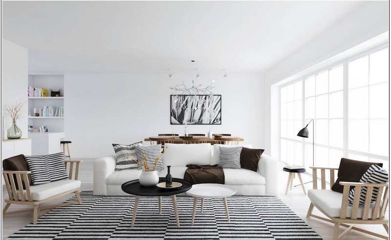 Table basse ronde blanche pied bois