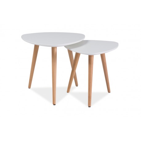 Table basse scandinave en bois (lot de 2)