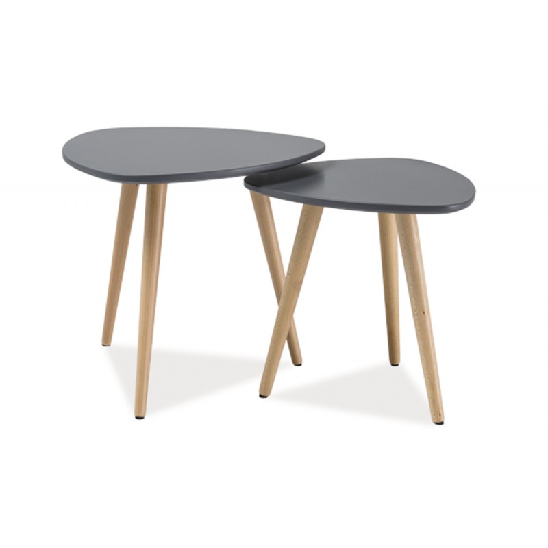 Table basse scandinave gris