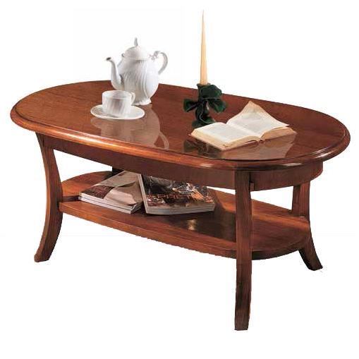 Table basse en bois ovale