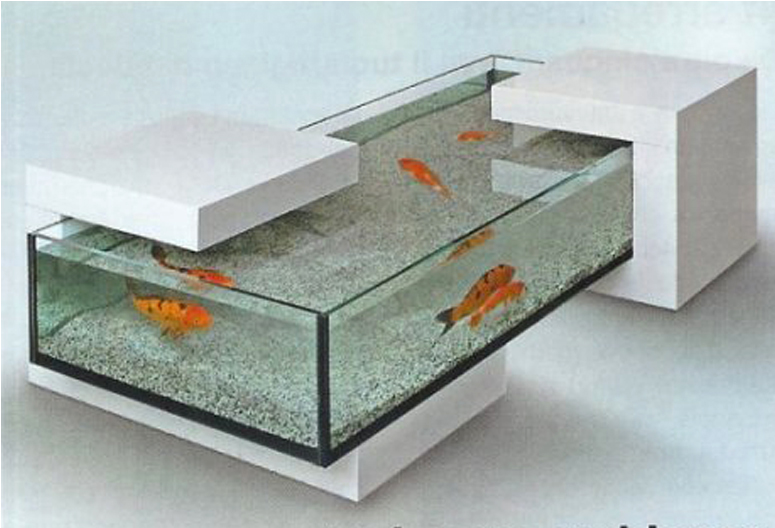 Vente table basse aquarium