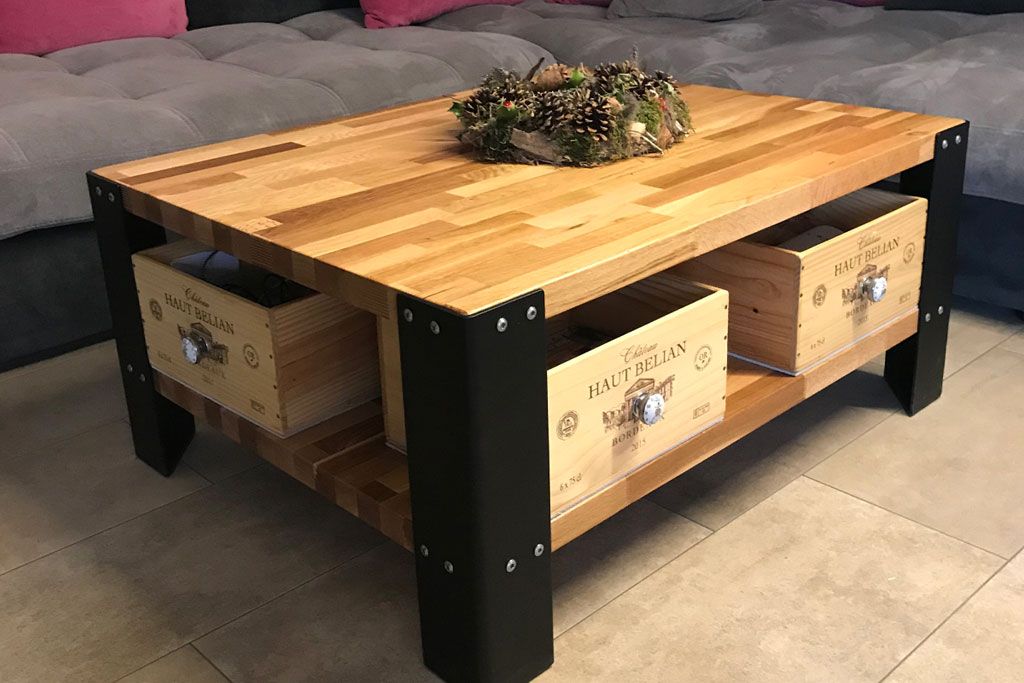Panneau de bois pour table basse