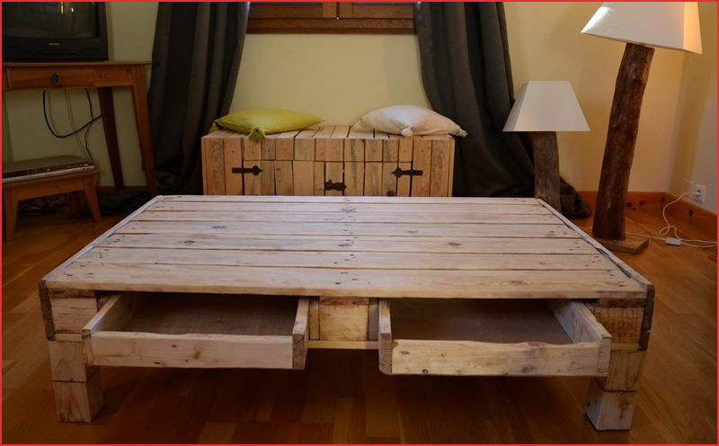 Table basse palette construction