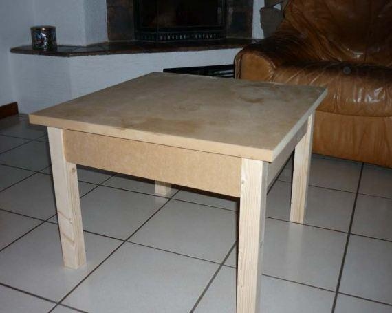 Construction table basse en bois