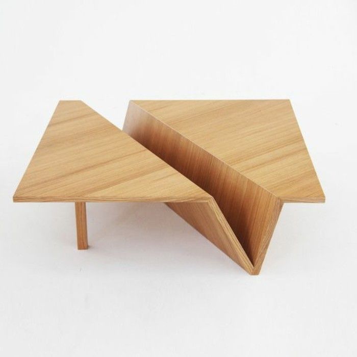 Table basse bois a roulettes