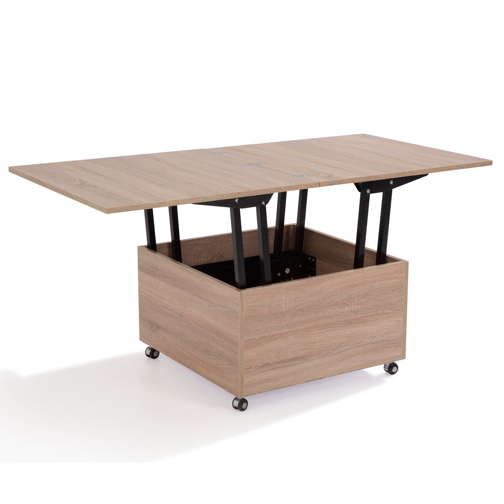 Table basse 80 x 80 relevable carree