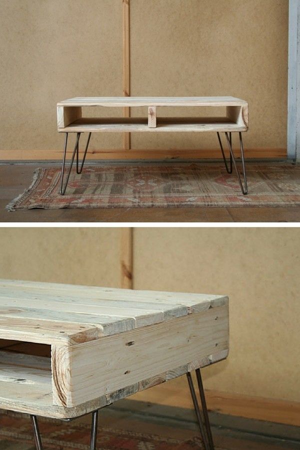 Table basse palette vert d'eau