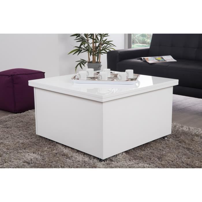 Table basse relevable ilona laquee