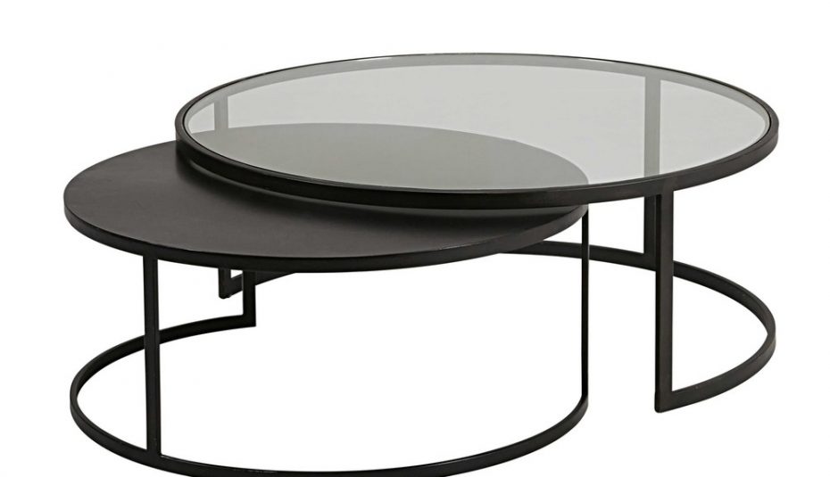 Table basse noir et bois but