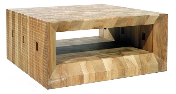 Table basse bois debout