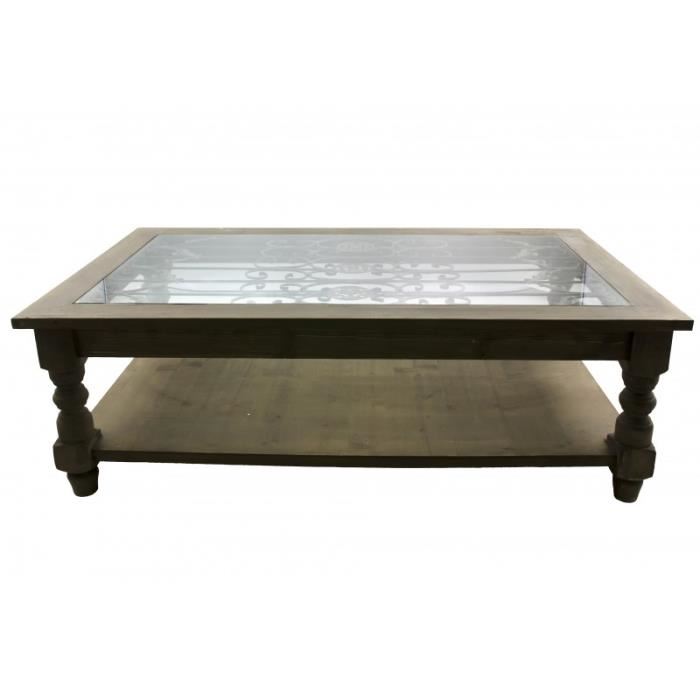 Grande table basse de salon en bois