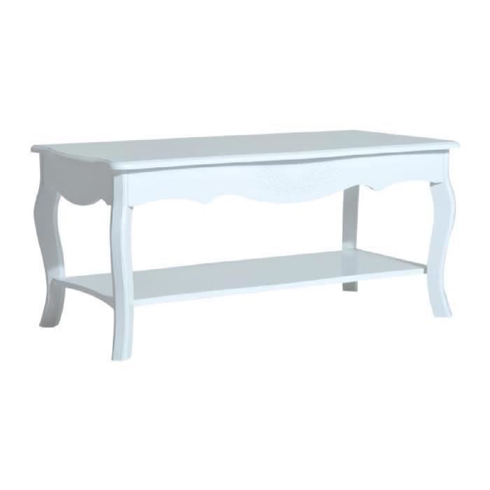 Table basse bois avec etagere