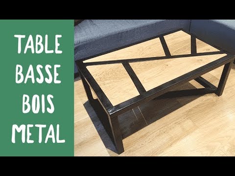 Table basse metal palette