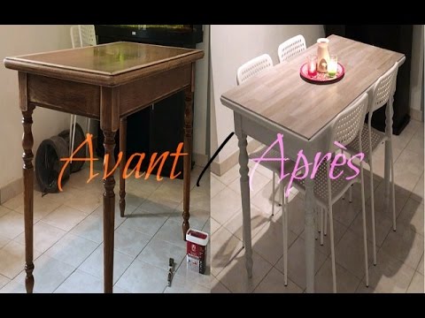Retaper une table basse en bois