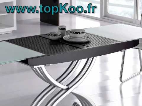 Table basse relevable lea wenge et verre noir