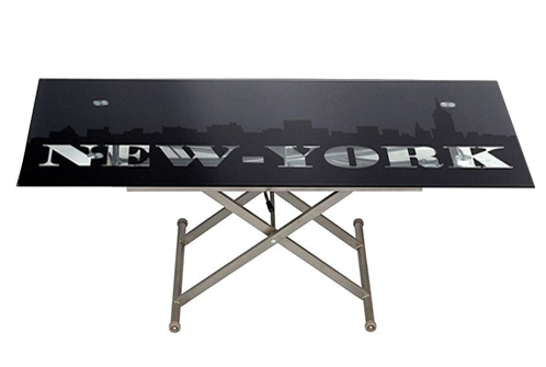 Stickers table basse en bois