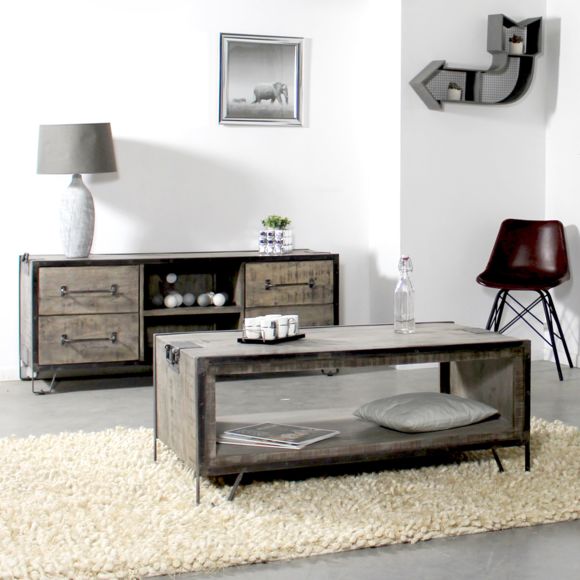 Meuble tv table basse en bois