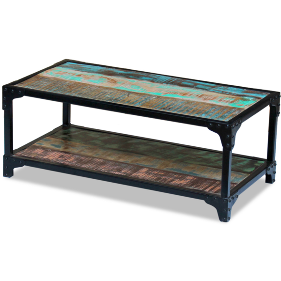 Table basse bois verre ronde