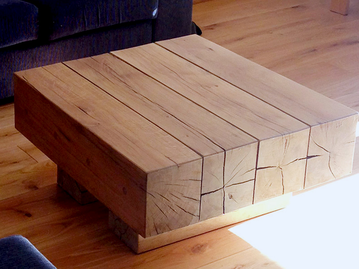 Table basse poutre bois