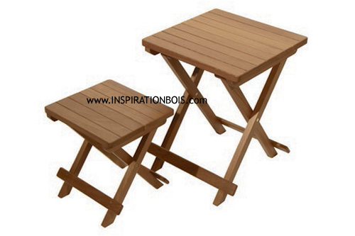 Table basse bois clair design