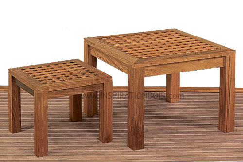 Table basse bois exterieur