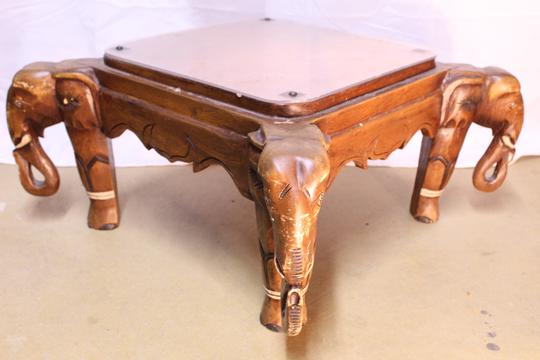 Table basse bois elephant