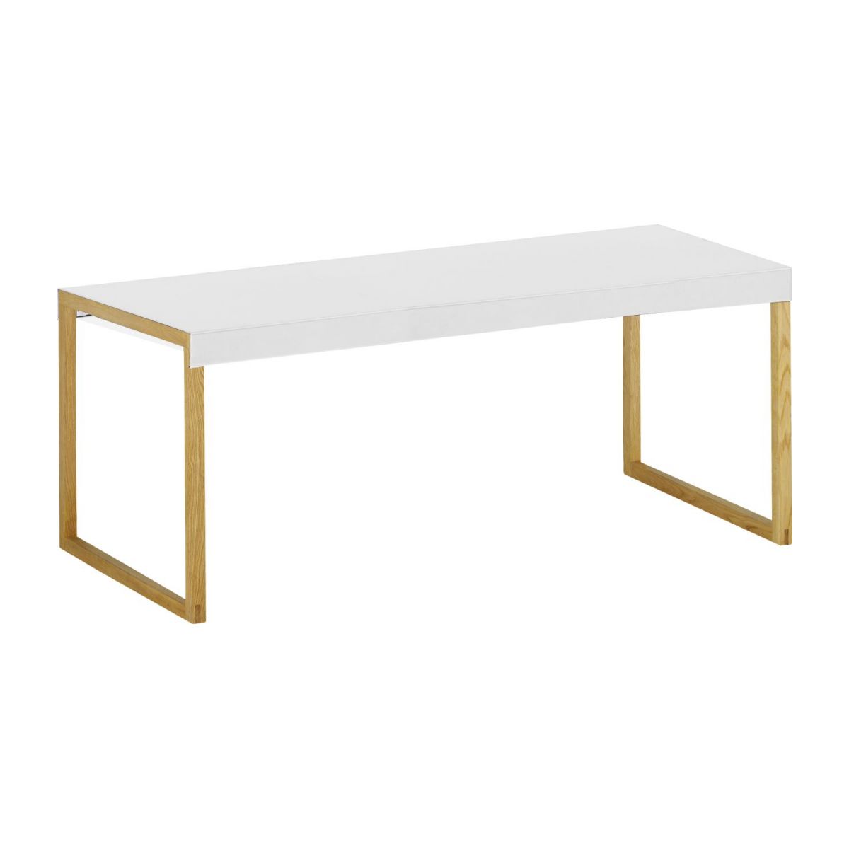 Table basse bois pieds blanc