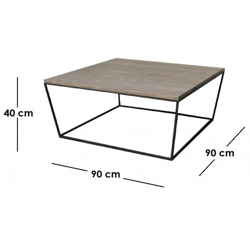 Table basse carrée 90 x 90
