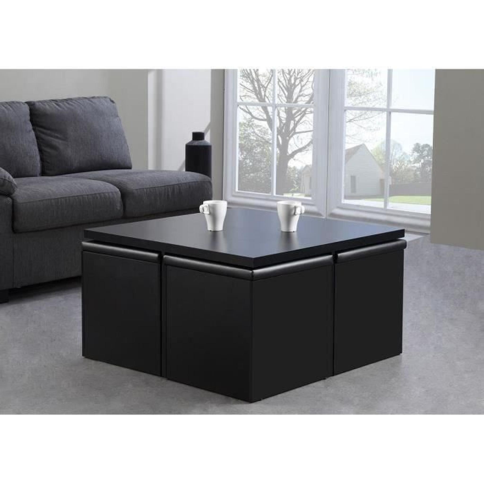 Table basse design pas cher noir
