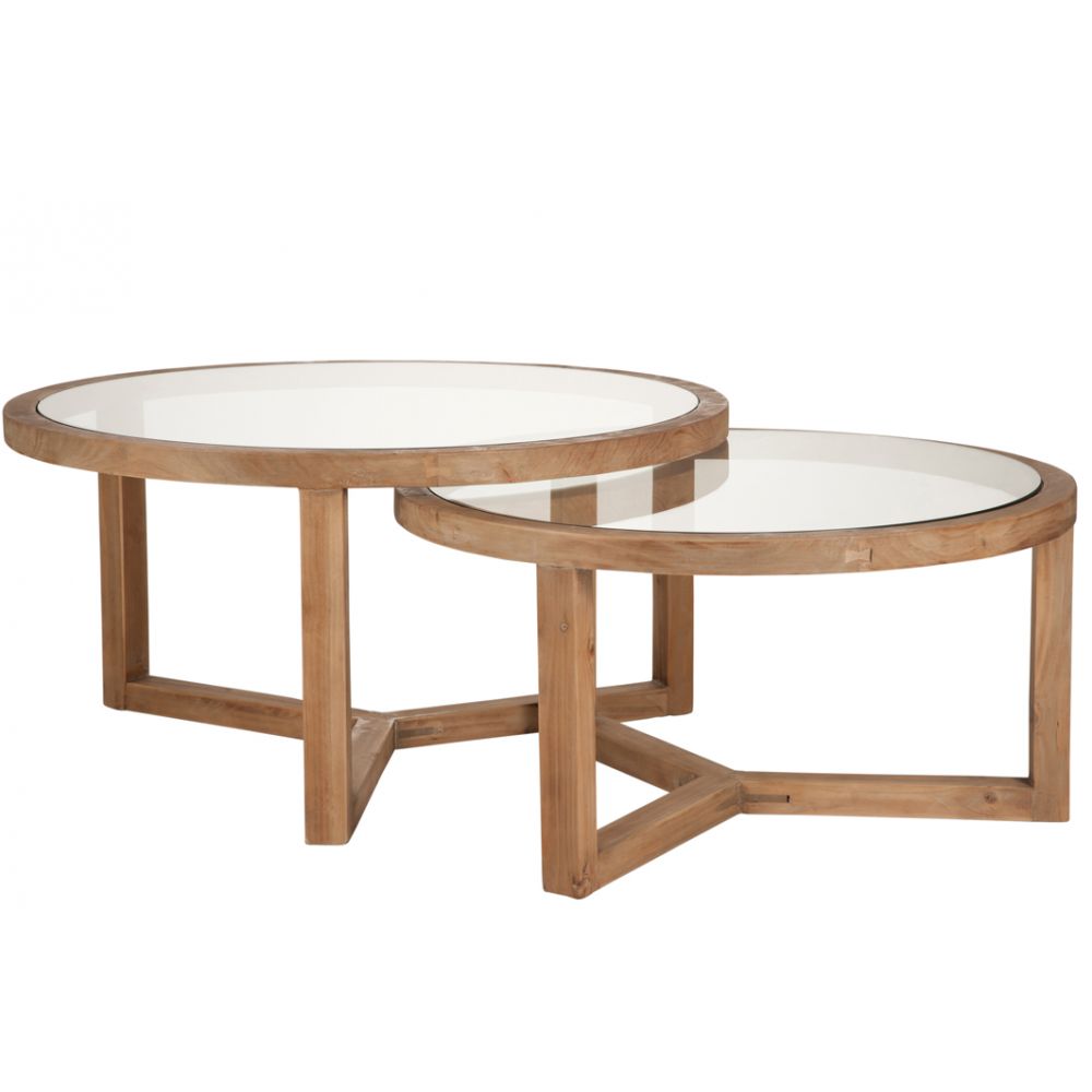 Table basse en verre gigogne