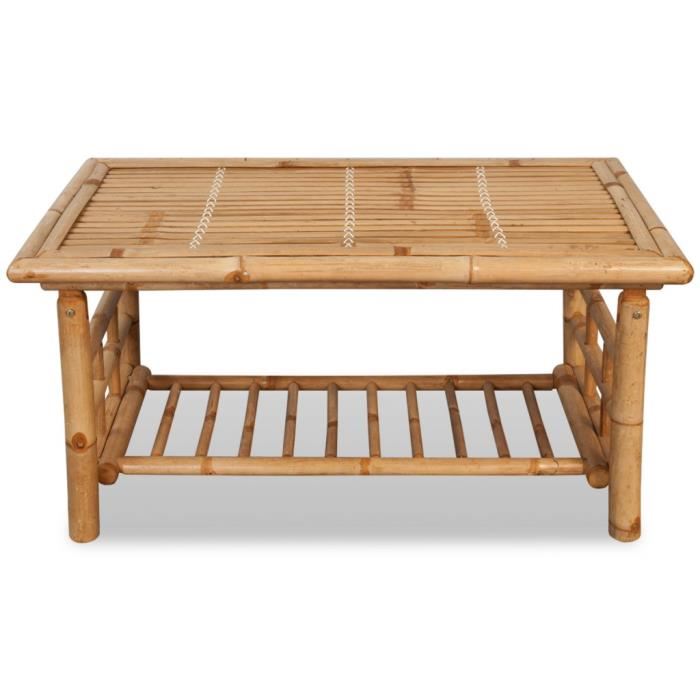 Table basse scandinave bambou