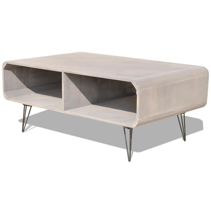 Table basse bois gris cdiscount