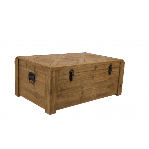 Table basse malle bois