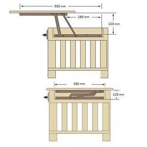 Mécanisme de table basse relevable